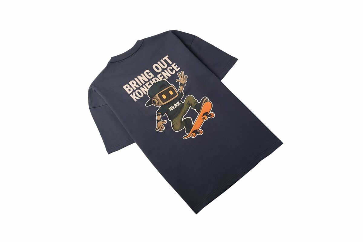 Motion Oversized T-Shirt Charcoal